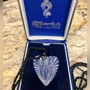 Waterford crystal heart shaped pendant necklace from Ireland